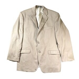 Lauren Ralph Lauren Blazer Mens 44R Tan Wool Two Button Sport Jacket Notch Lapel